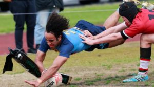 Try Scored, Mt Albert Grammar v Westlake Boys, NZRL, National Secondary Schools Rugby League Competition, Day 2. Bruce Pulman Park, Auckland. 4 September 2018. Copyright Image: William Booth / www.photosport.nz