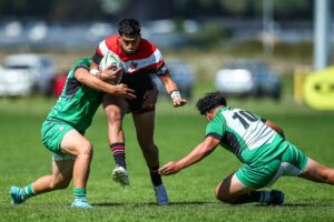 Manawatu v Canterbury Boys 18s NZRL Rugby 9s Tournament held at Bruce Pulman Park, Papakura, Auckland on30th March 2024. Photo credit: Andrew Skinner / www.photosport.nz